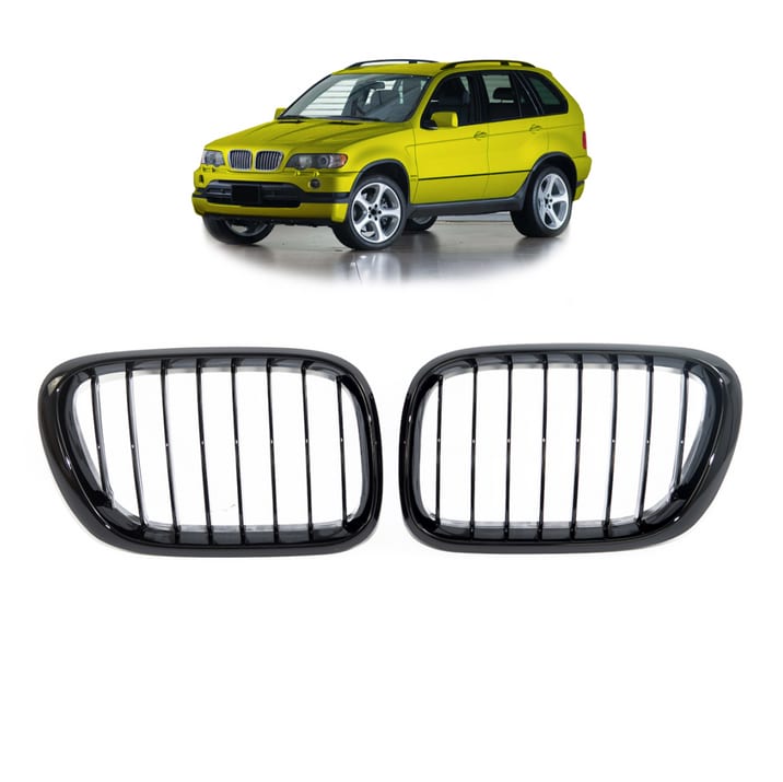 Grill BMW X5 E53 pojedyncze żeberka Gloss Black