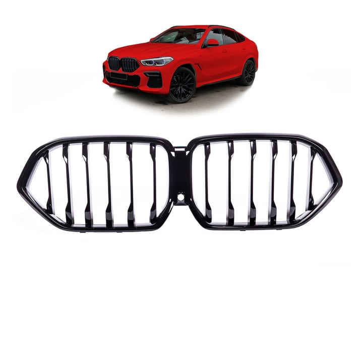 Grill BMW X6 G06 F96 pojedyncze żeberka Gloss Black