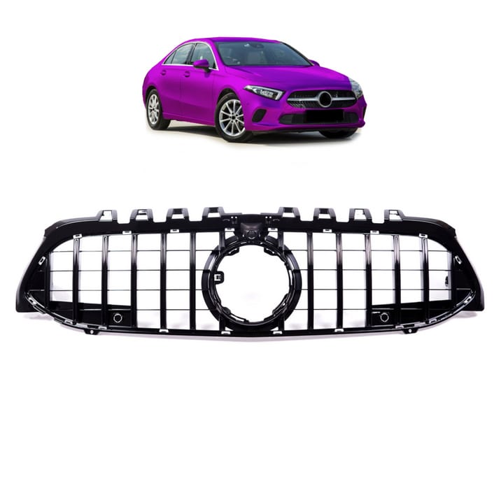 Grill Mercedes-Benz A V177 W177 GT Gloss Black Camera
