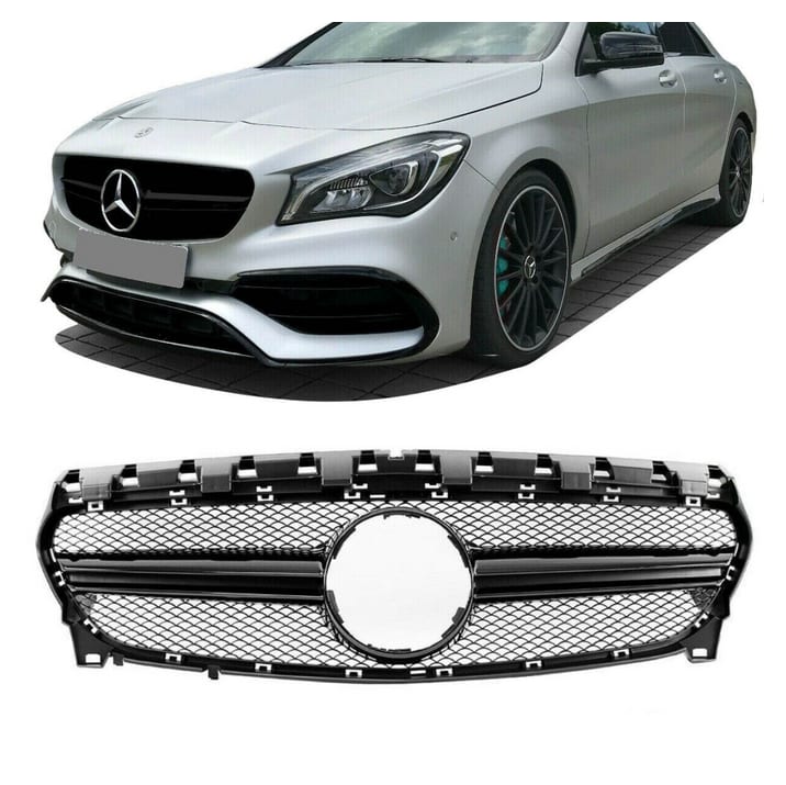 Grill Mercedes-Benz CLA C117, X117 Facelift Black A-Type