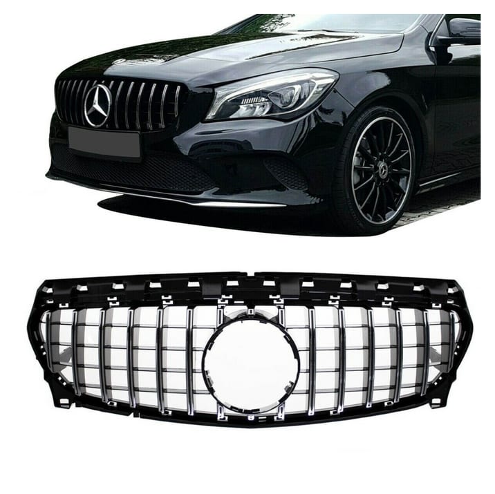 Grill Mercedes-Benz CLA C117, X117 Facelift GT Chrome & Black