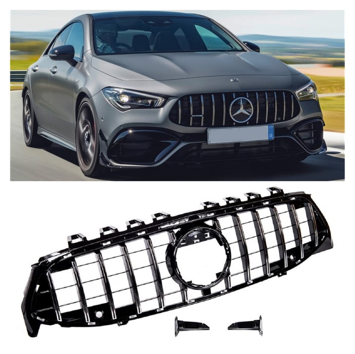 Grill Mercedes-Benz CLA C118 X118 GT Chrome & Black PDC
