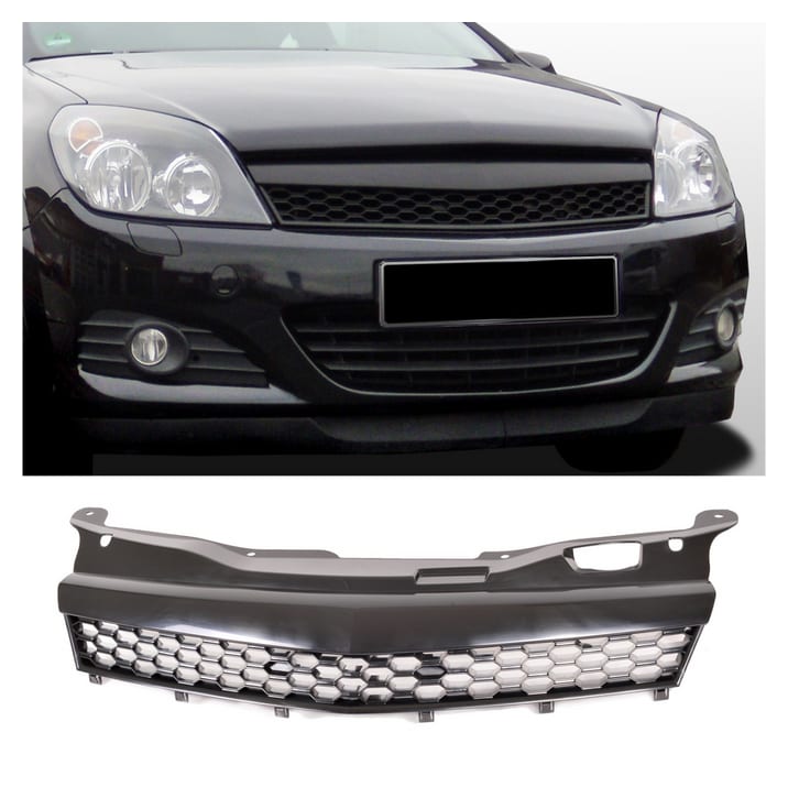 Grill OPEL ASTRA H GTC ASTRA H TwinTop Black bez znaczka