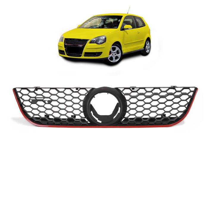 Grill Volkswagen POLO IV Facelift Red Strip