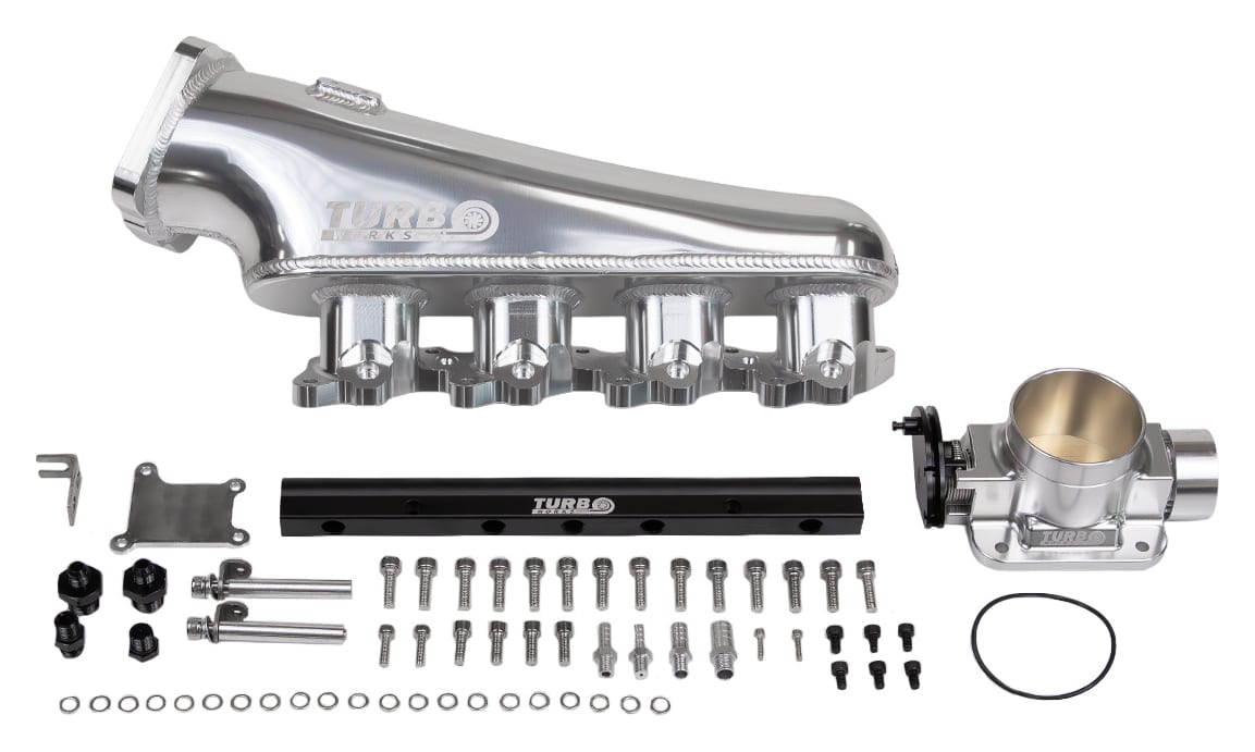 Kolektor ssący Nissan 200SX S13 z przepustnicą i listwą paliwową