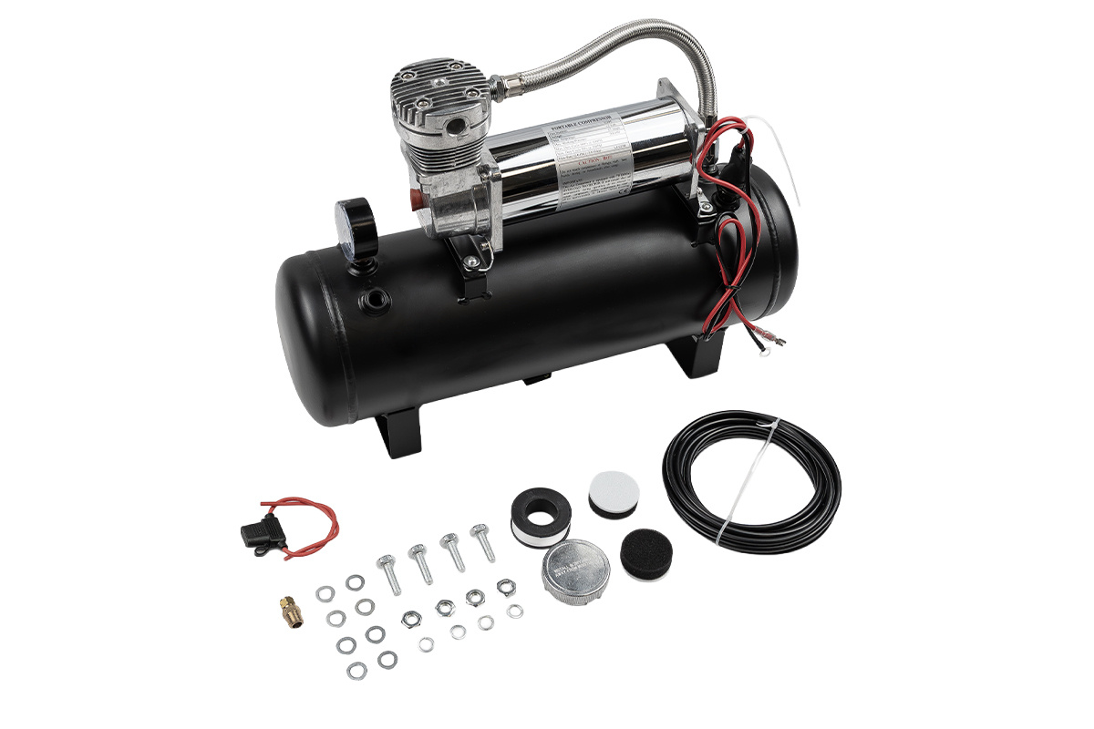 Kompresor powietrza 12V 200PSI/13,8 bar z butlą 5,7L Black