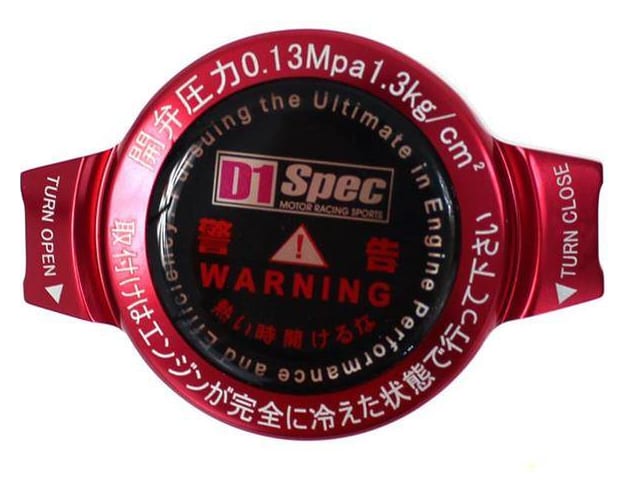Korek wlewu chłodnicy D1Spec 15mm 1.3 Bar Czerwony