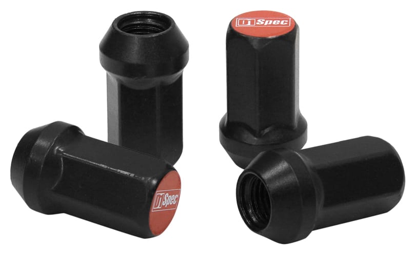 Kute Nakrętki D1Spec Alu M12x1,25 37mm Czarne/Czerwone