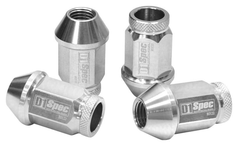 Kute Nakrętki D1Spec Alu M12x1,5 37mm Srebrne