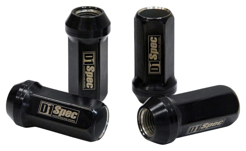 Kute Nakrętki Racing D1Spec Stal M12x1,25 37mm Czarne