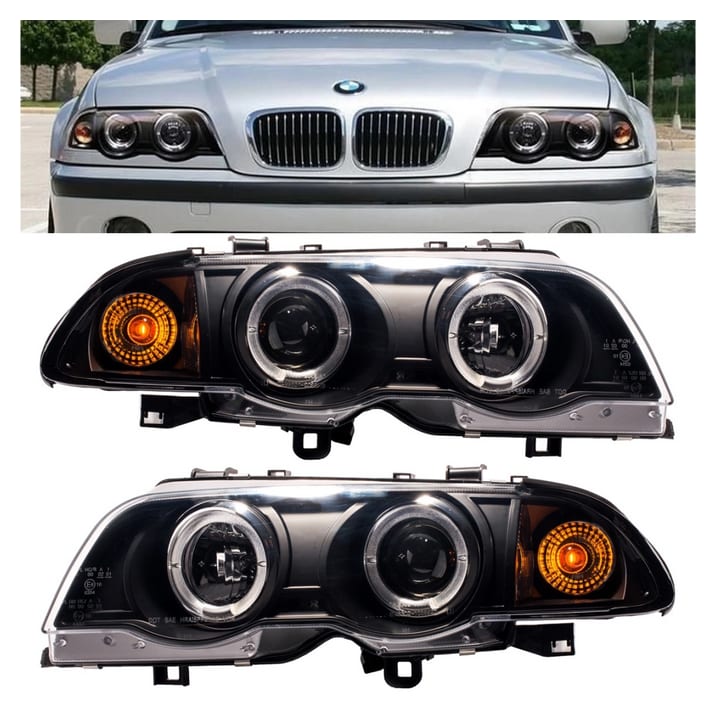 Lampy BMW 3 E46 Przód Black