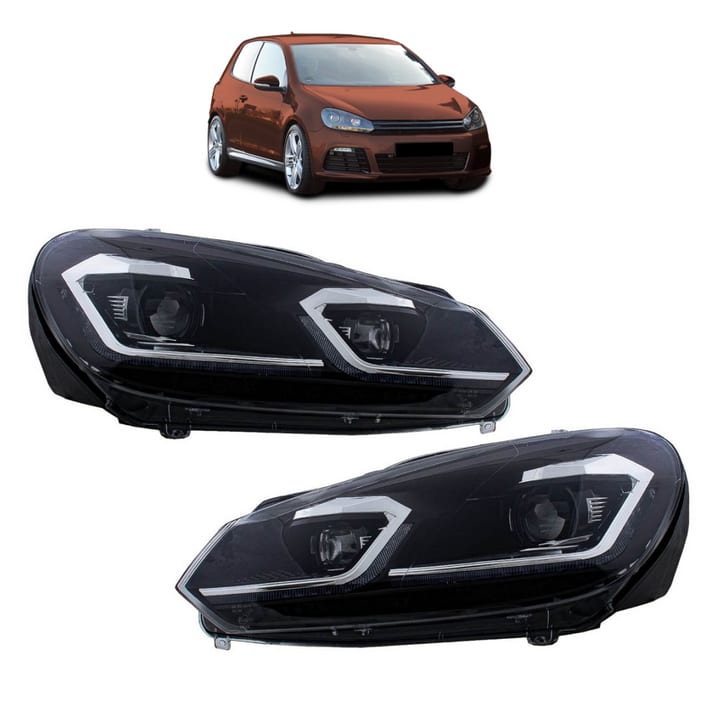 Lampy Volkswagen Golf VI Przód Chrome