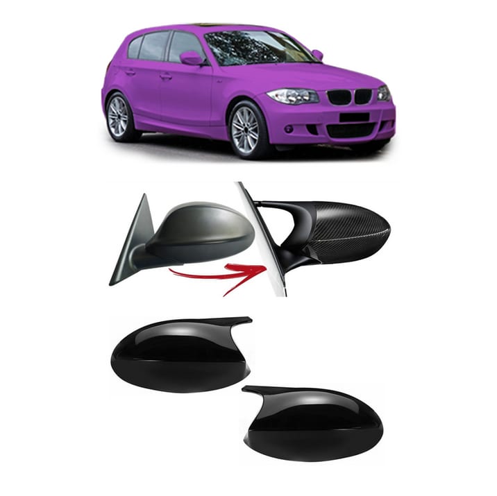 Nakładki lusterek BMW 1 E81 E82 E87 E88 3 E90 E91 E92 E93 Gloss Black