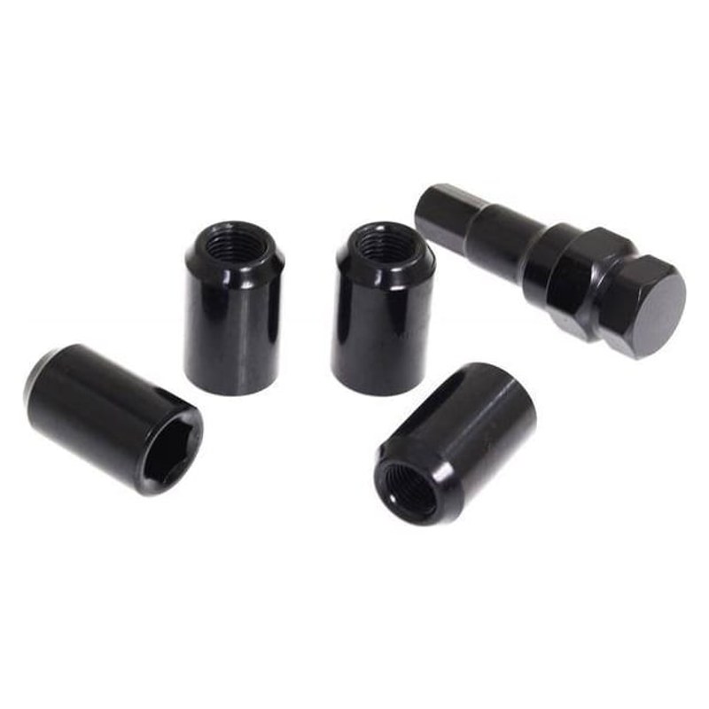Nakrętki Alu M12x1,25 32mm Czarne Przelotowe