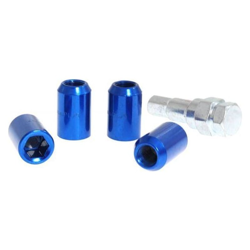 Nakrętki Alu M12x1,25 32mm Niebieskie Przelotowe