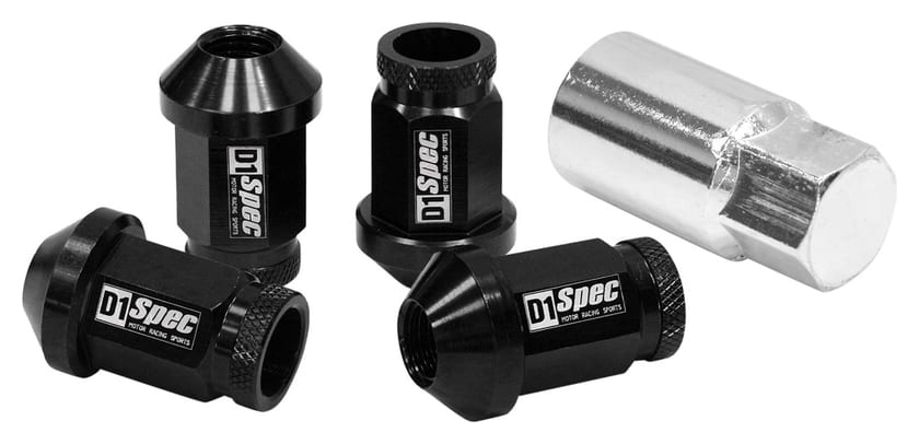 Nakrętki D1Spec Replika Alu 40mm M12x1.5 Czarne