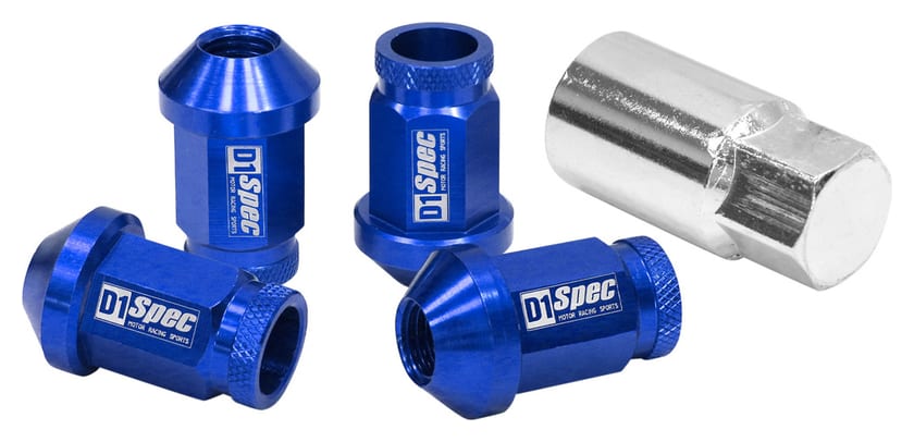 Nakrętki D1Spec Replika Alu 40mm M12x1.5 Niebieskie