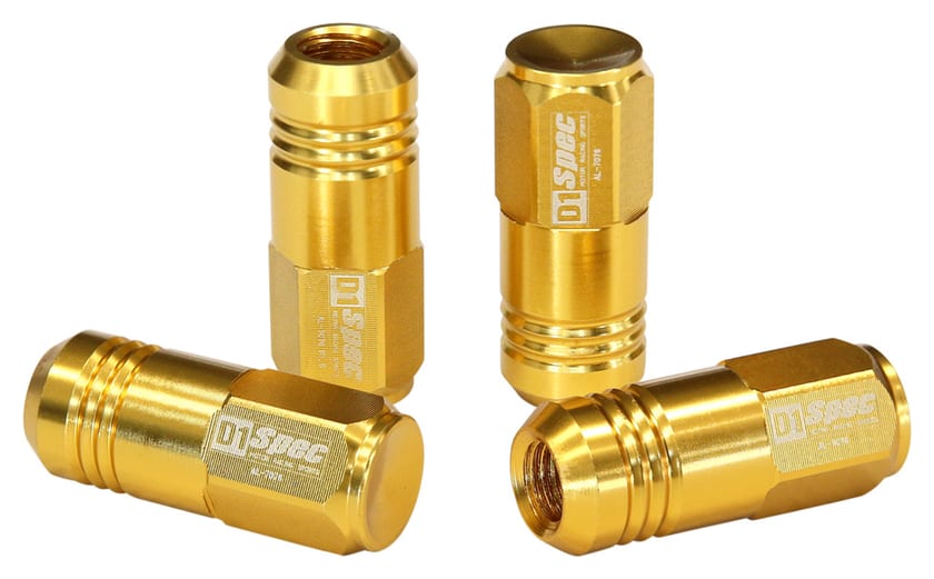 Nakrętki D1Spec Replika Alu EW M12x1,5 50mm Złote