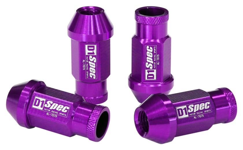 Nakrętki D1Spec Replika Alu Race M12x1,25 50mm Fioletowe