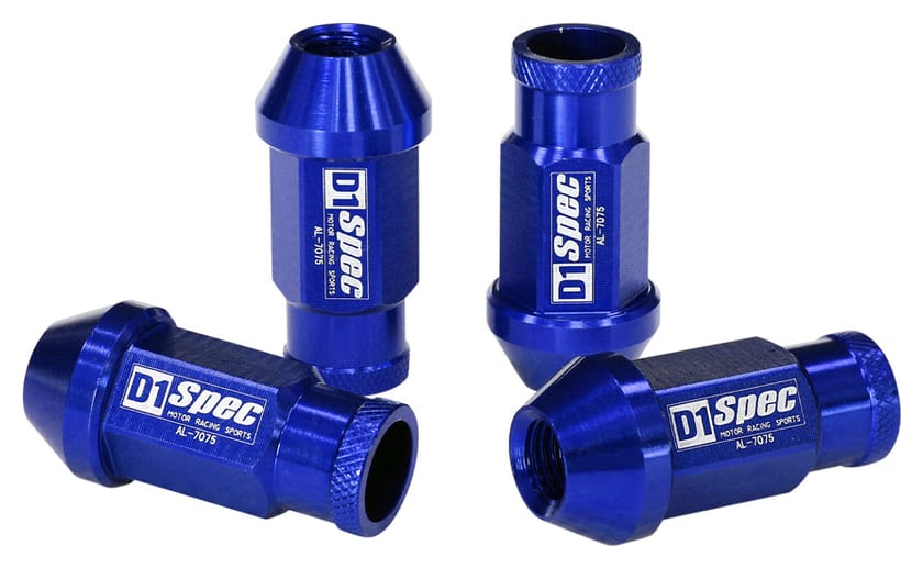 Nakrętki D1Spec Replika Alu Race M12x1,25 50mm Niebieskie