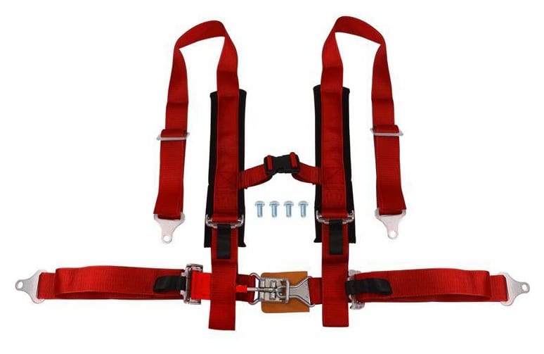 Pasy sportowe 4p 2" Czerwone - Offroad
