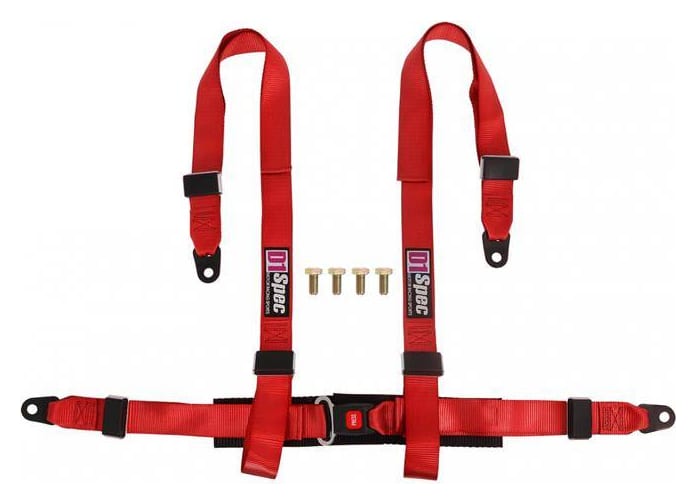 Pasy sportowe 4p 2" D1Spec Czerwone