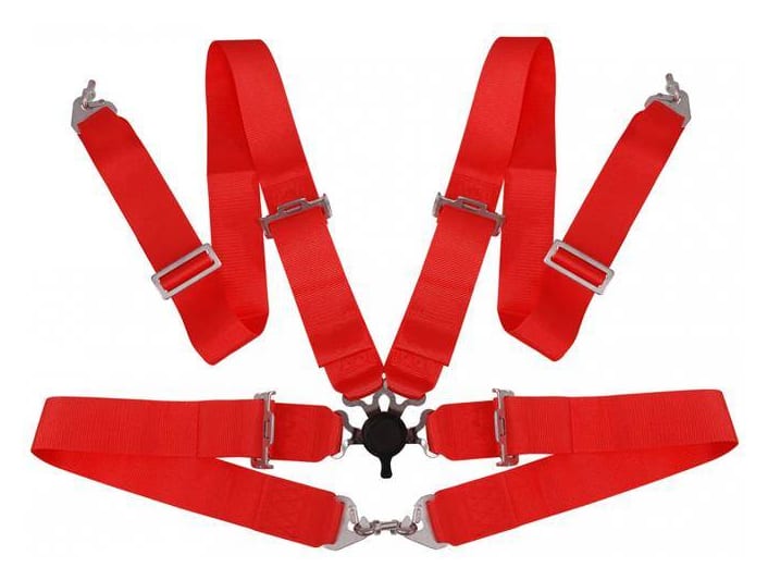 Pasy sportowe 4p 3" Czerwone - Quick