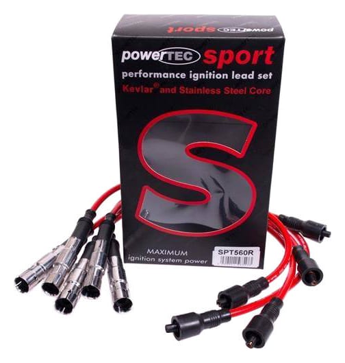 Przewody zapłonowe PowerTEC AUDI 80 100 A6 A8 VW PASSAT 2.4 2.6 2.8L 90-00 Czerwone