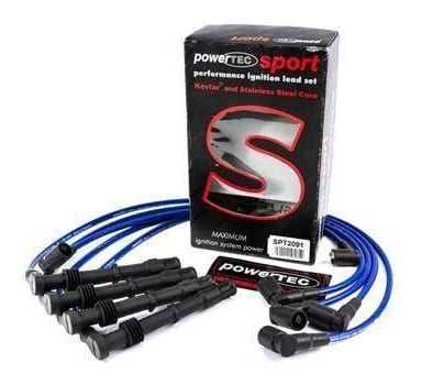 Przewody zapłonowe PowerTEC AUDI 80 100 A6 COUPE 2.0 16V 90-96 Niebieskie