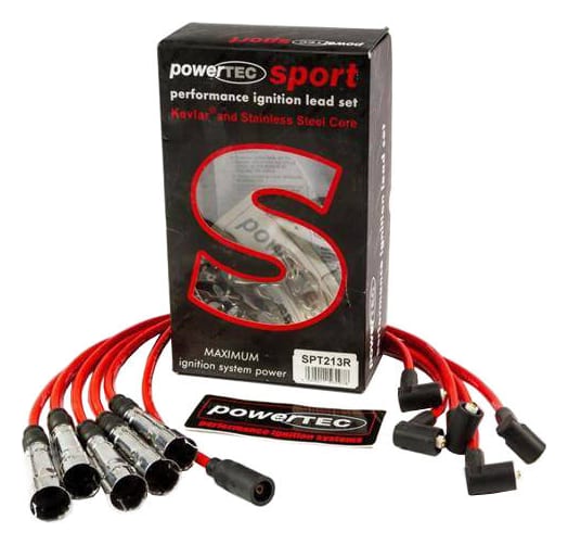 Przewody zapłonowe PowerTEC AUDI 90 100 200 A6 COUPE VW T4 83-95 Czerwone