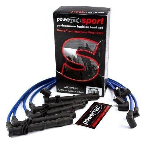 Przewody zapłonowe PowerTEC AUDI 90 200 COUPE 2.0 2.2. 2.3L 88-94 Niebieskie
