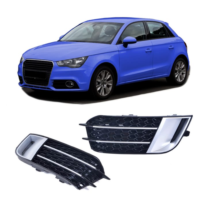 Ramka halogenów Audi A1 8X Silver