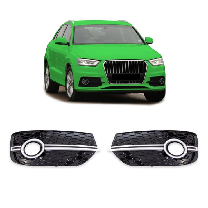 Ramka halogenów Audi Q3 8U Chrome Black