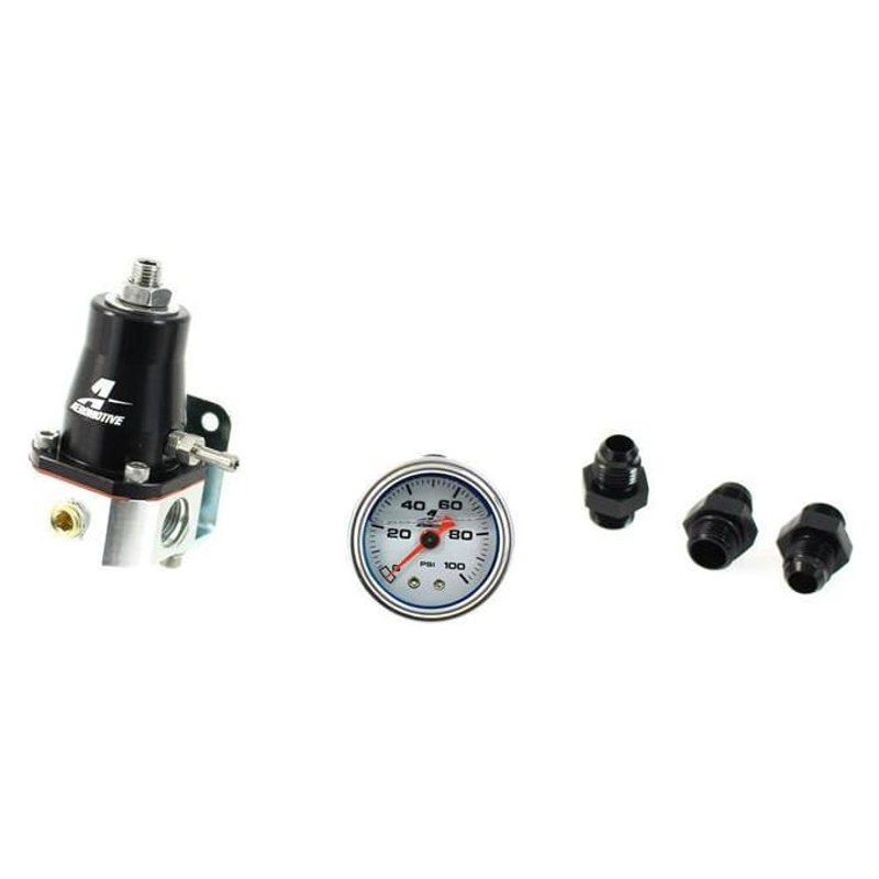 Regulator ciśnienia paliwa Aeromotive EFI 1000HP AN6 Srebrny + Wskaźnik