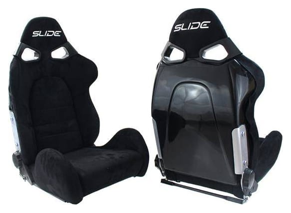 Fotel sportowy SLIDE CUGA Zamsz Black