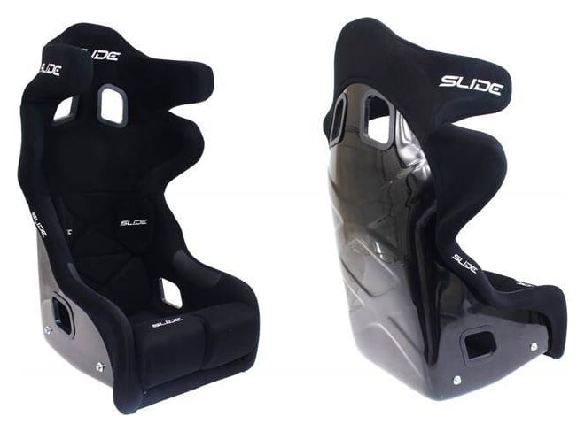 Fotel sportowy Slide RS7 FIA Zamsz Czarny