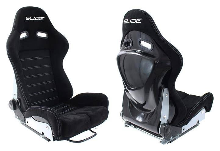 Fotel sportowy SLIDE X3 zamsz Black L