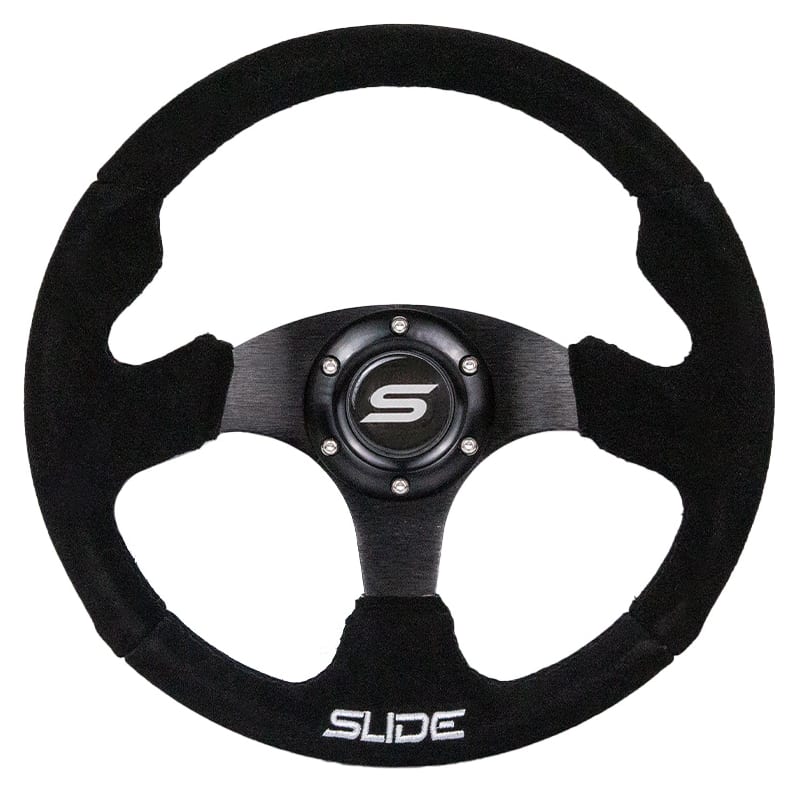 Kierownica SLIDE 320mm offset:20mm Zamsz Black