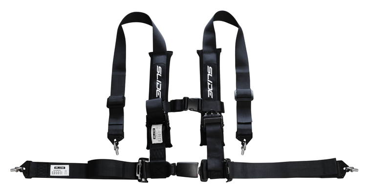 Pasy sportowe Slide 4p 2" Czarne Homologacja E4