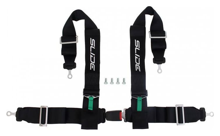 Pasy sportowe Slide 4p 3" Czarne
