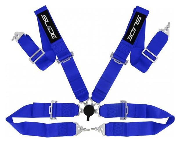 Pasy sportowe Slide Qucik 4p 3" Niebieskie