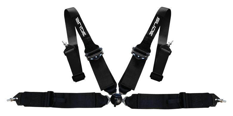 Pasy sportowe Slide Quick 4p 2"+3" Czarne