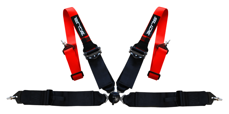 Pasy sportowe Slide Quick 4p 2"+3" Czerwono-Czarne