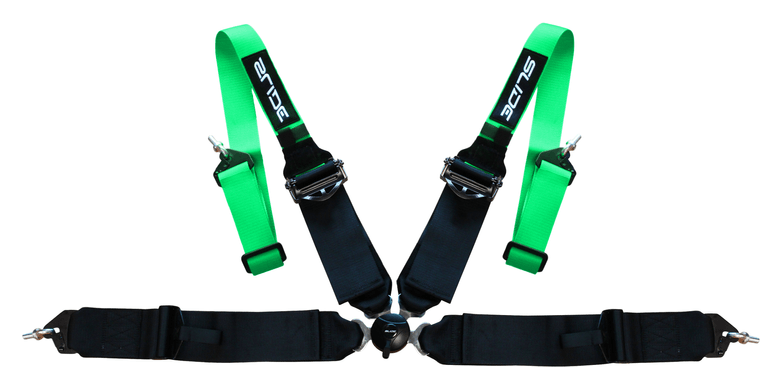 Pasy sportowe Slide Quick 4p 2"+3" Zielono-Czarne