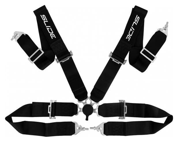 Pasy sportowe Slide Quick 4p 3" Czarne