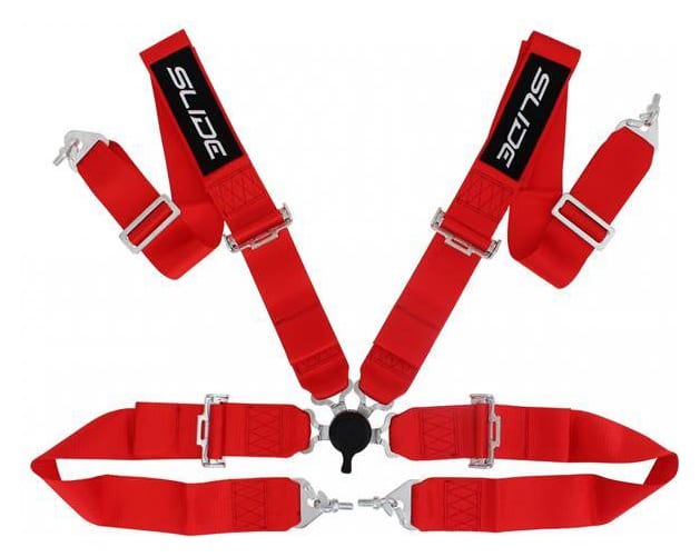 Pasy sportowe Slide Quick 4p 3" Czerwone