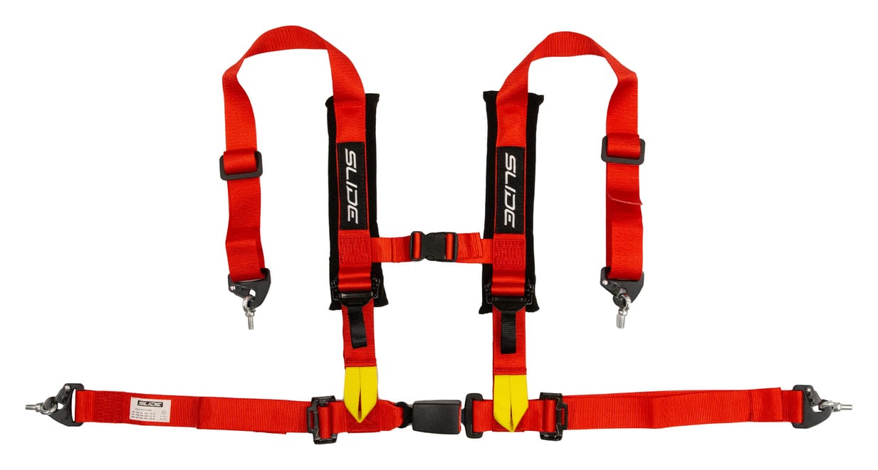 Pasy sportowe Slide V2 Czerwone 4P 2" E4