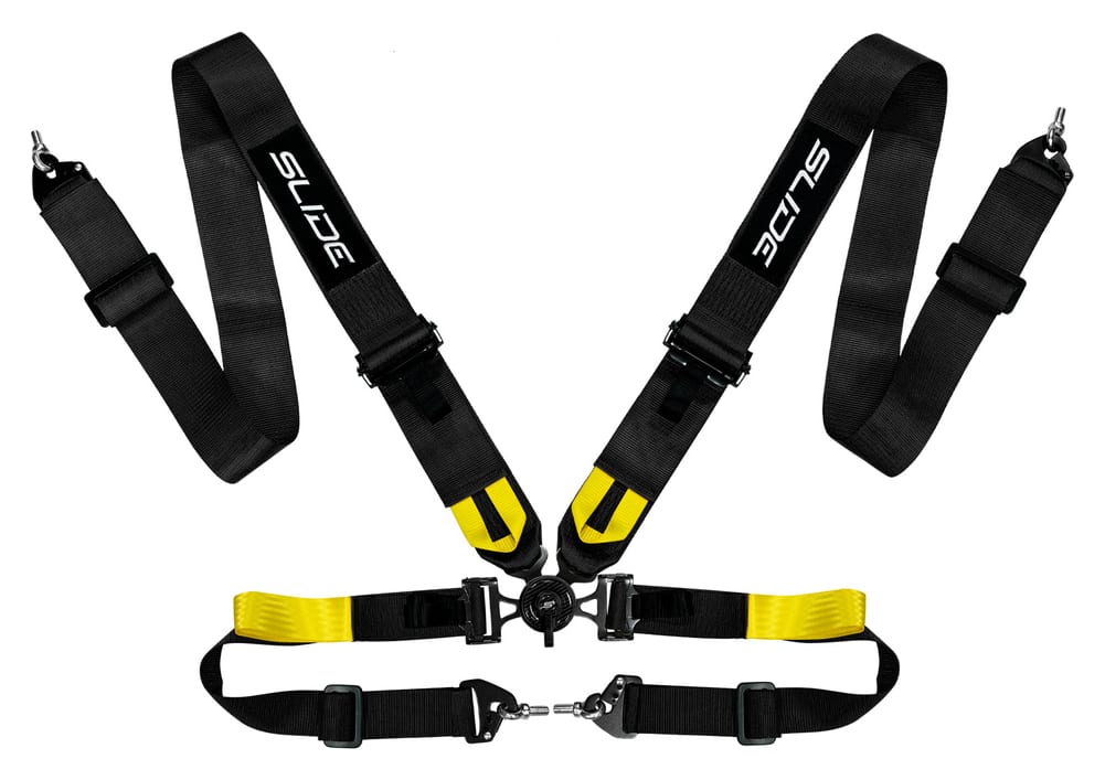 Pasy sportowe Slide V2 Quick Carbon Czarne 4P 3"
