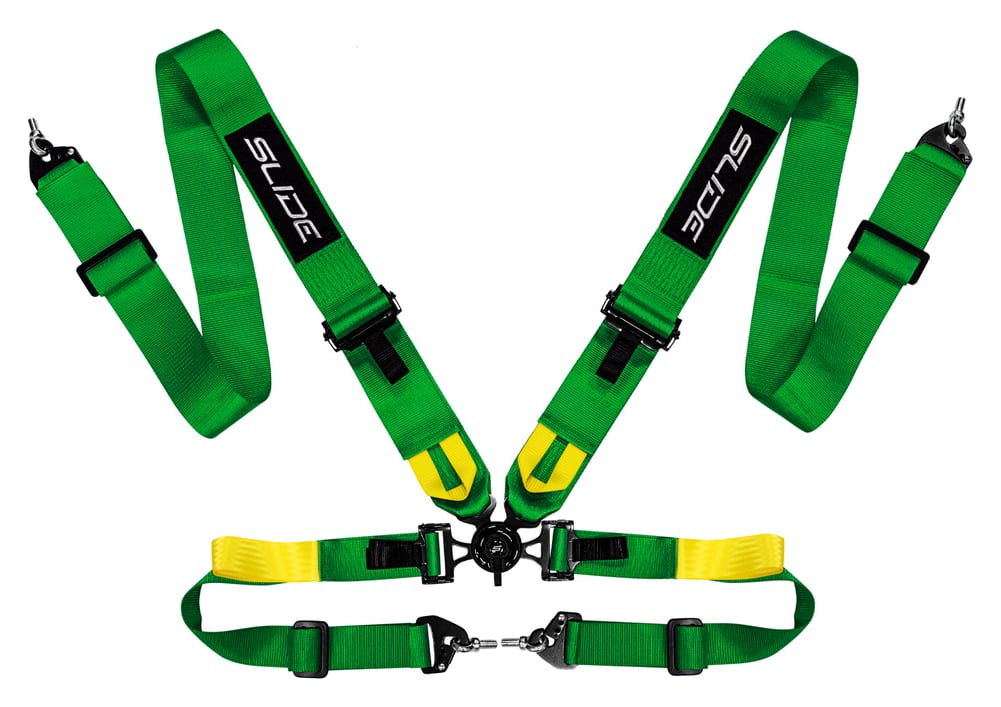 Pasy sportowe Slide V2 Quick Ciemno Zielone 4P 3"