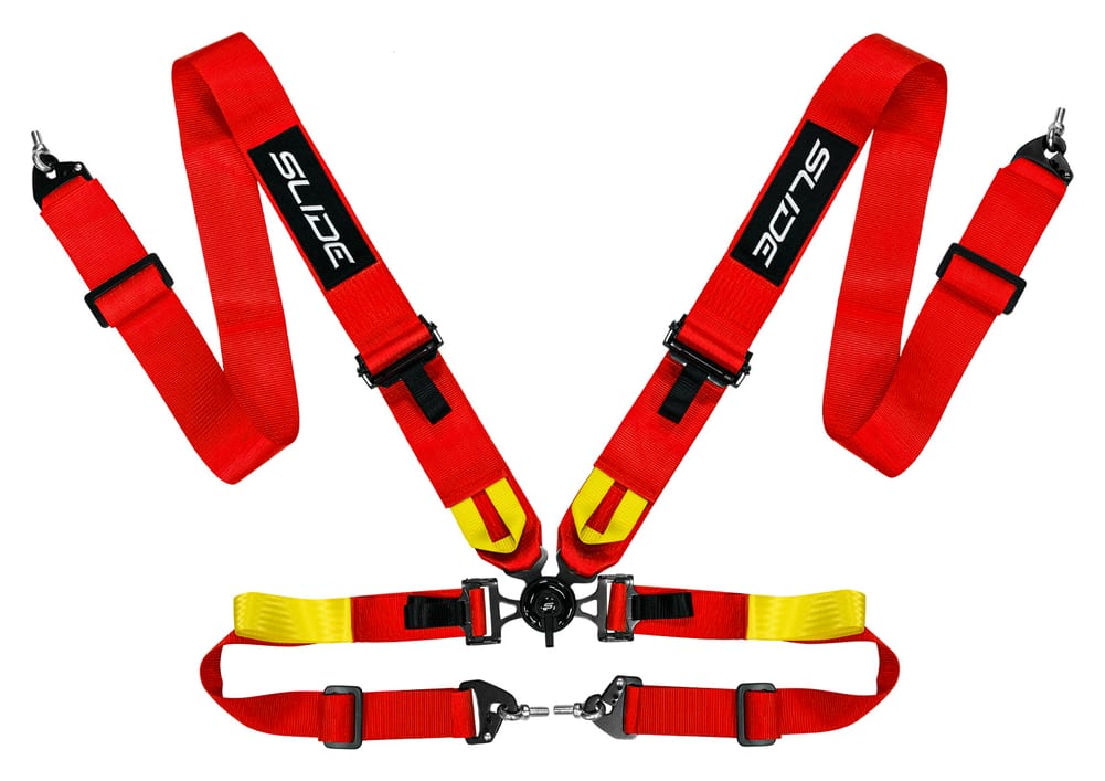 Pasy sportowe Slide V2 Quick Czerwone 4P 3"